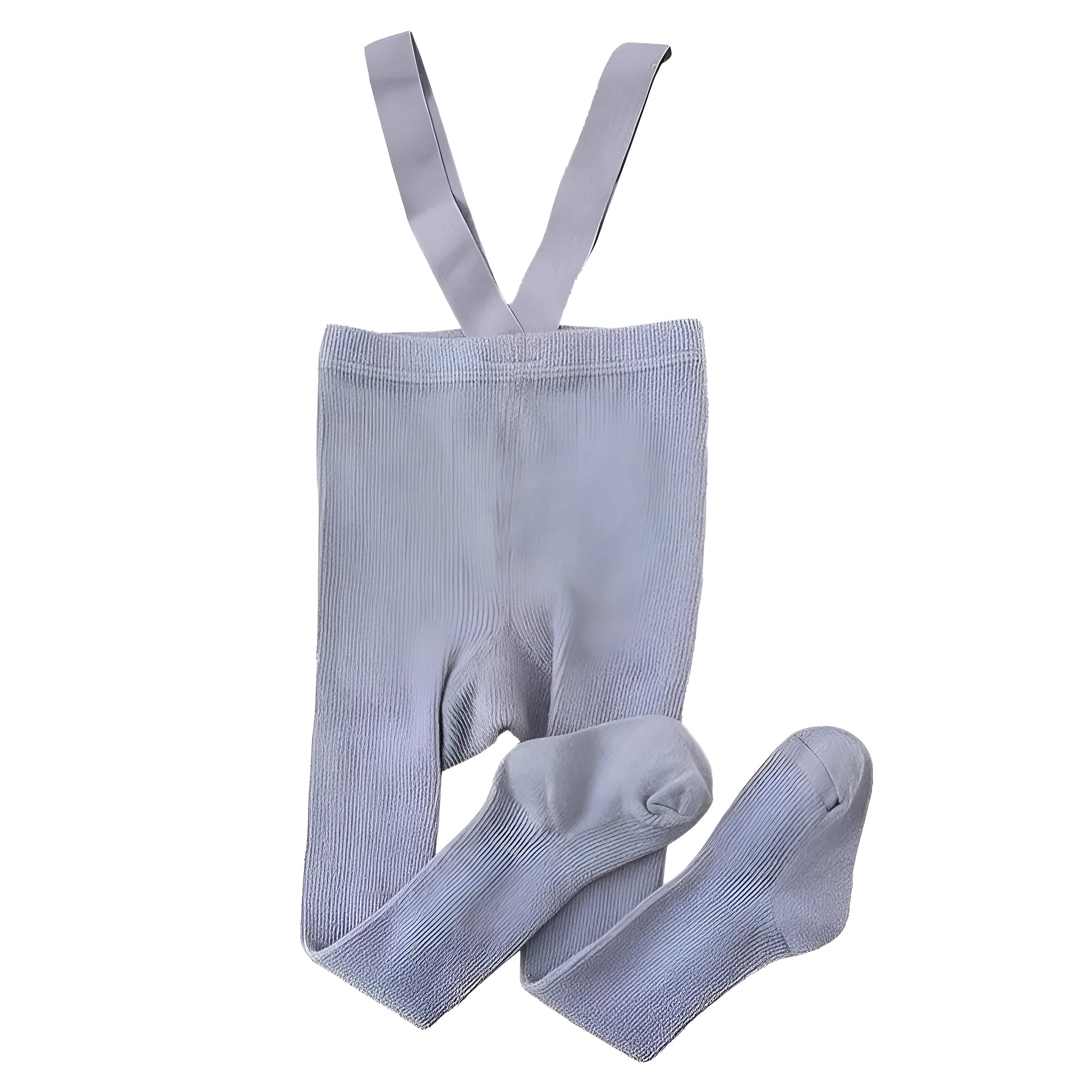 Gris Collants avec bretelles pour enfants
