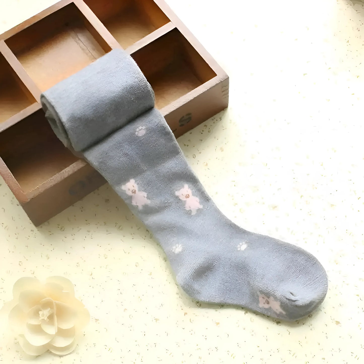 Gris Collants avec imprimé ours pour enfants