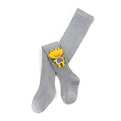 Gris Collants pour enfants avec design de grenouille