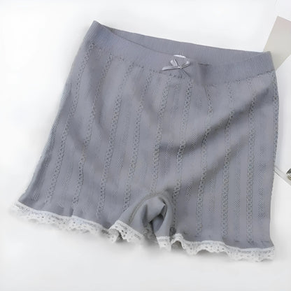 Gris Culottes de femme avec garniture décorative