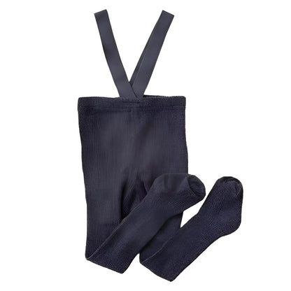 Gris foncé Collants avec bretelles pour enfants