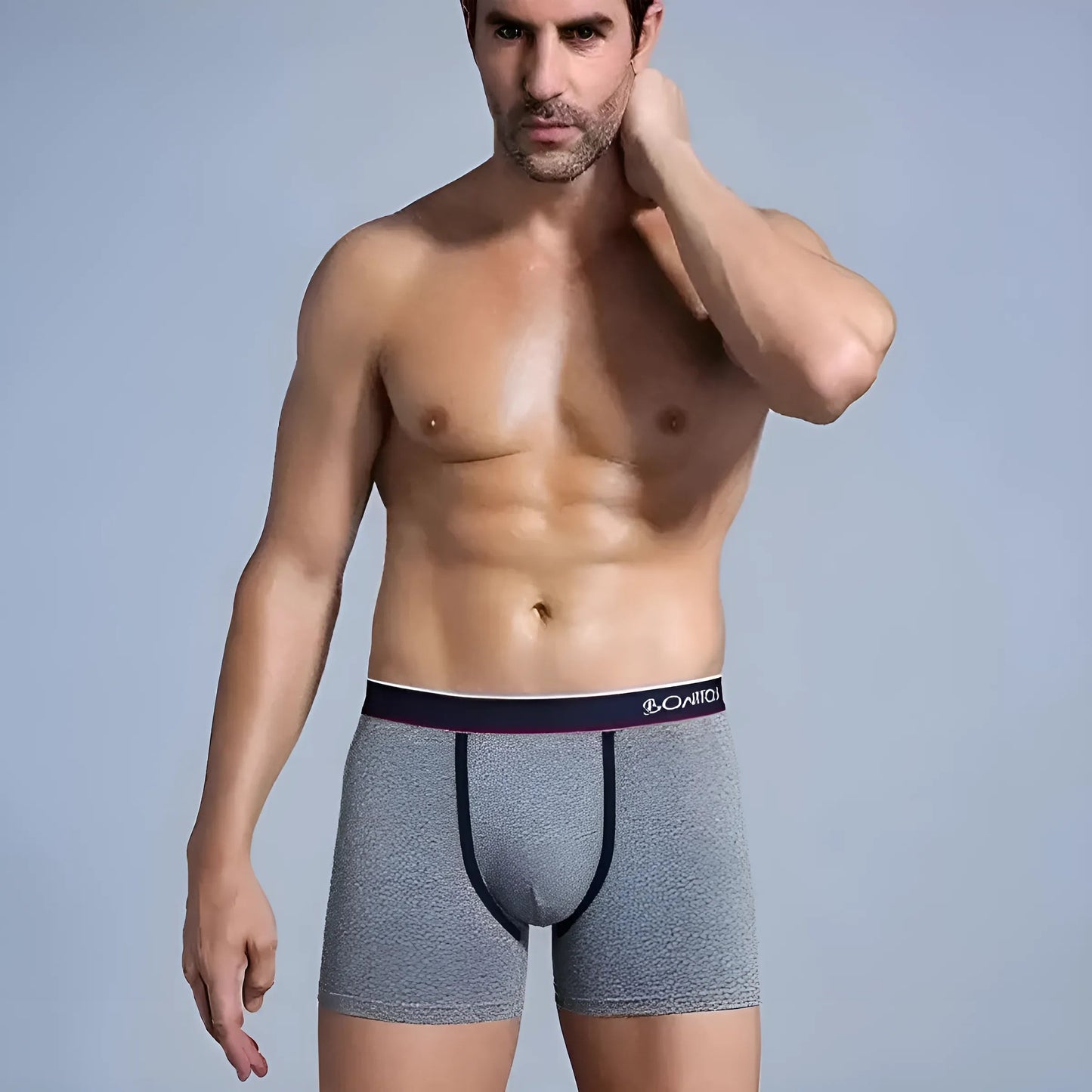 Gris foncé Shorts boxers longs pour hommes
