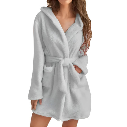 Gris Robe moelleuse pour femmes