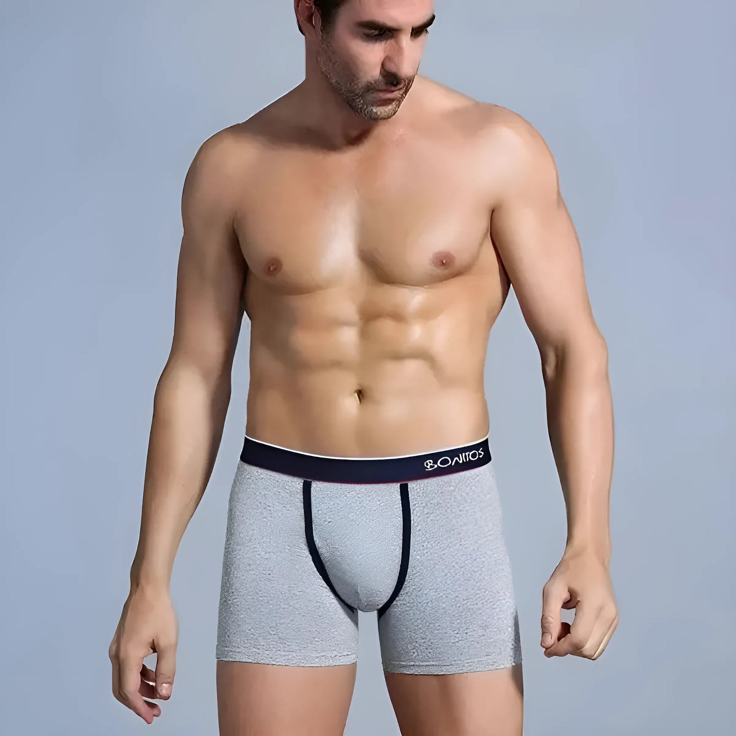 Gris Shorts boxers longs pour hommes