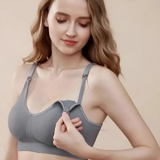 Gris Soutien-gorge d'allaitement confortable