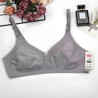 Gris Soutien-gorge en dentelle douce