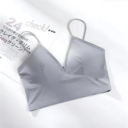 Gris Soutien-gorge lisse à taille basse