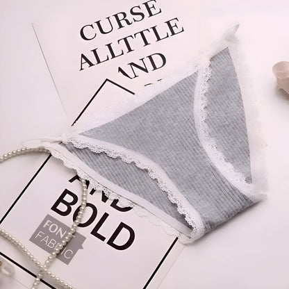 Gris String briefs avec des fines bretelles