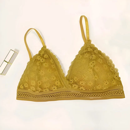 Jaune Bralette en dentelle