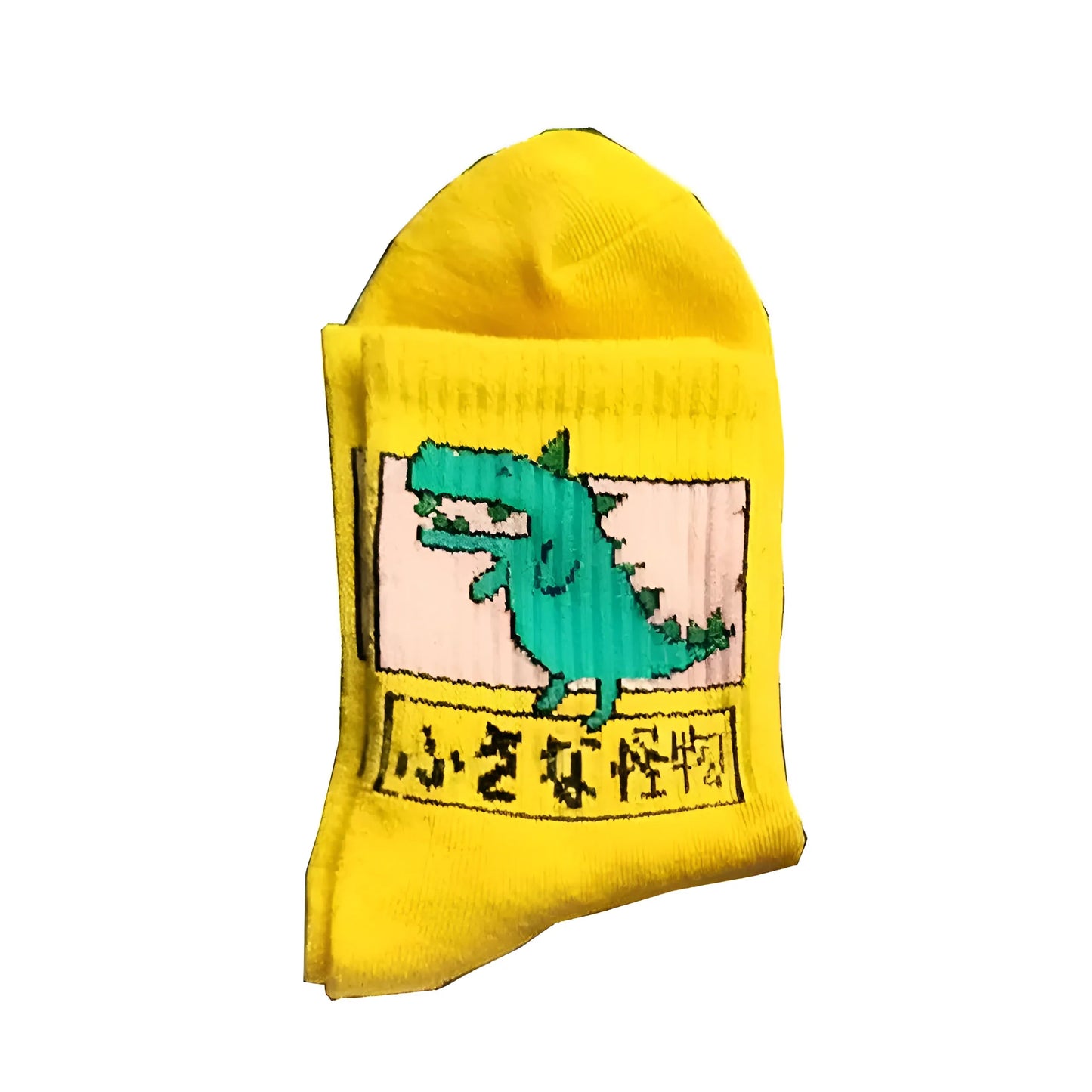 Jaune Chaussettes de dinosaure pour femmes