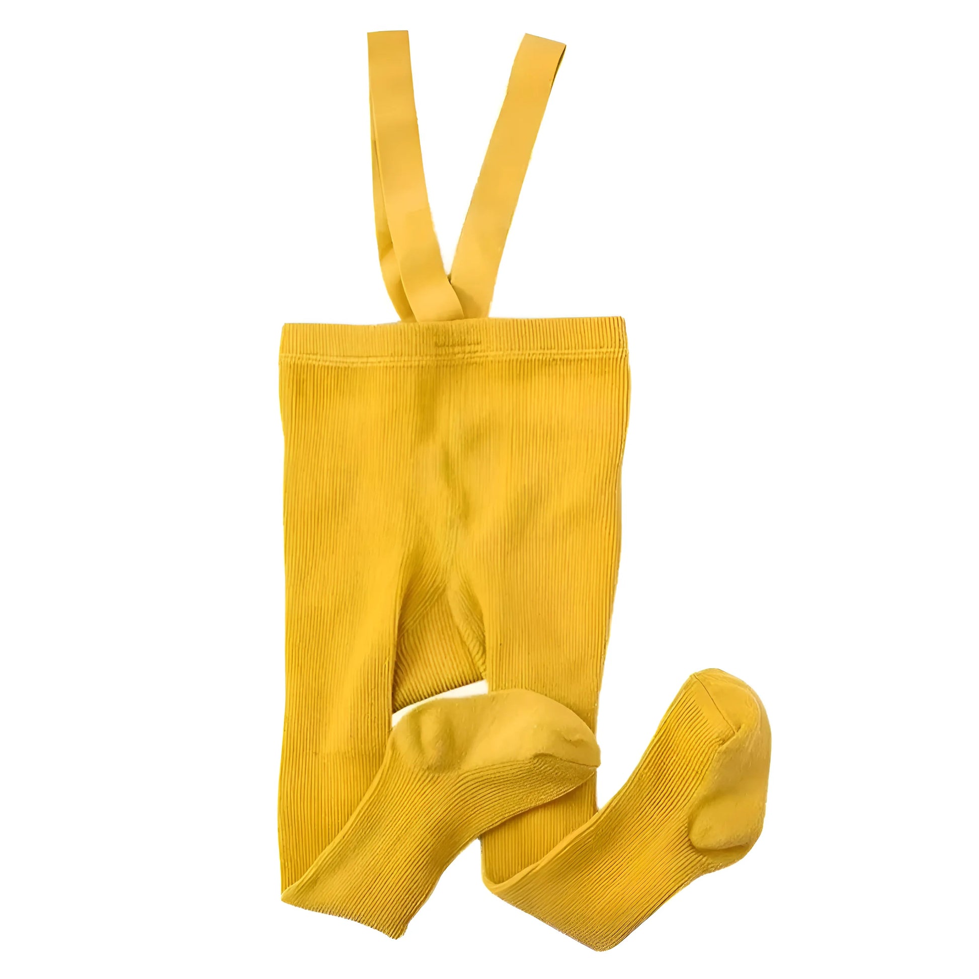 Jaune Collants avec bretelles pour enfants