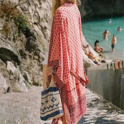 Kimono de plage au style vintage