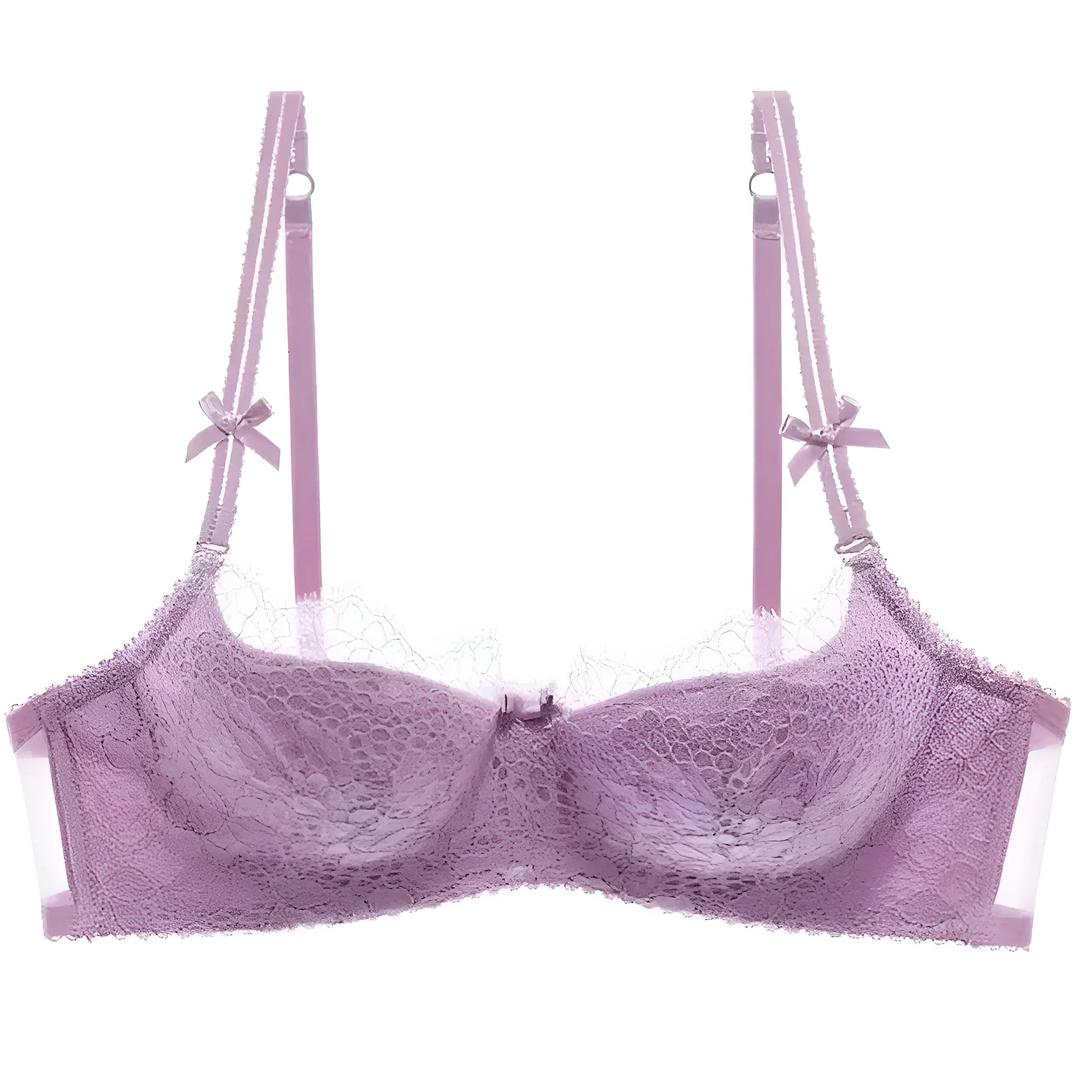 Lavande Soutien-gorge en dentelle avec des nœuds