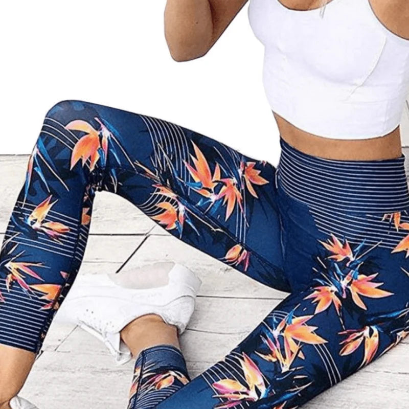 Leggings de sport à imprimé floral