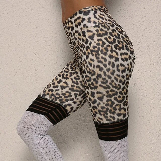 Leggings de sport à imprimé léopard - multicolore / xs