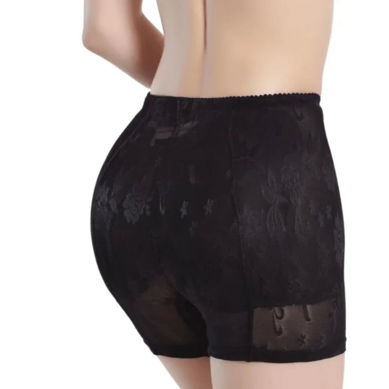 Longs shorty en dentelle avec effet push-up sur les fesses et les hanches - noir / s