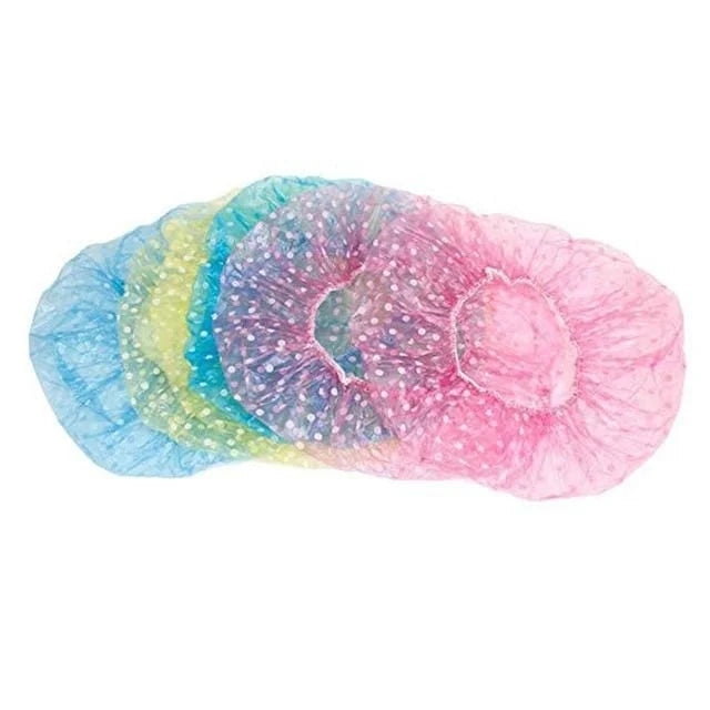 Lot de 6 bonnets de douche - multicolore / universel