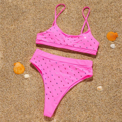 Maillot de bain à pois - rose / s