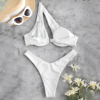  Maillot de bain asymétrique deux pièces