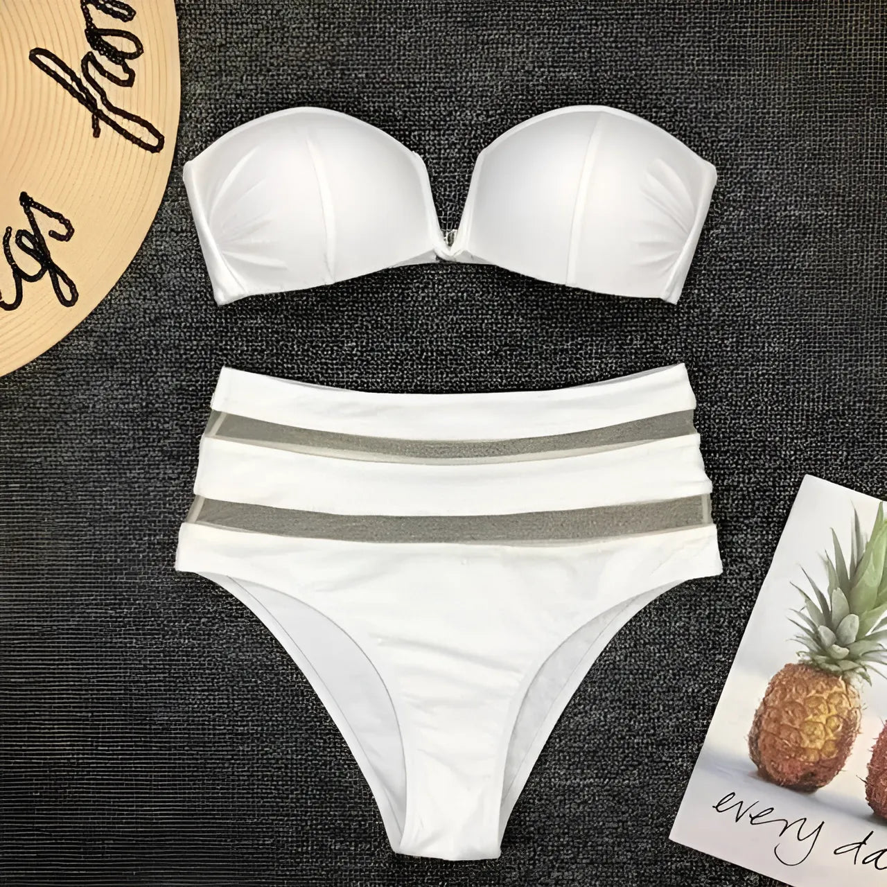  Maillot de bain deux pièces avec bas décoratif