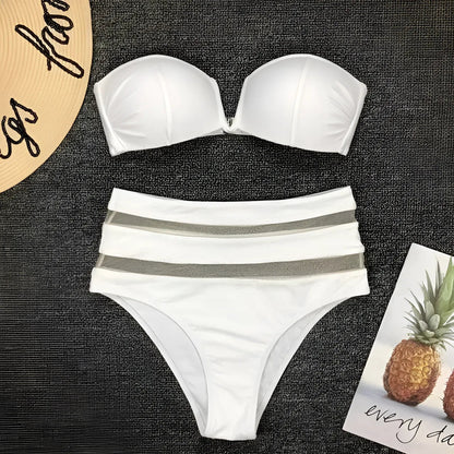  Maillot de bain deux pièces avec bas décoratif