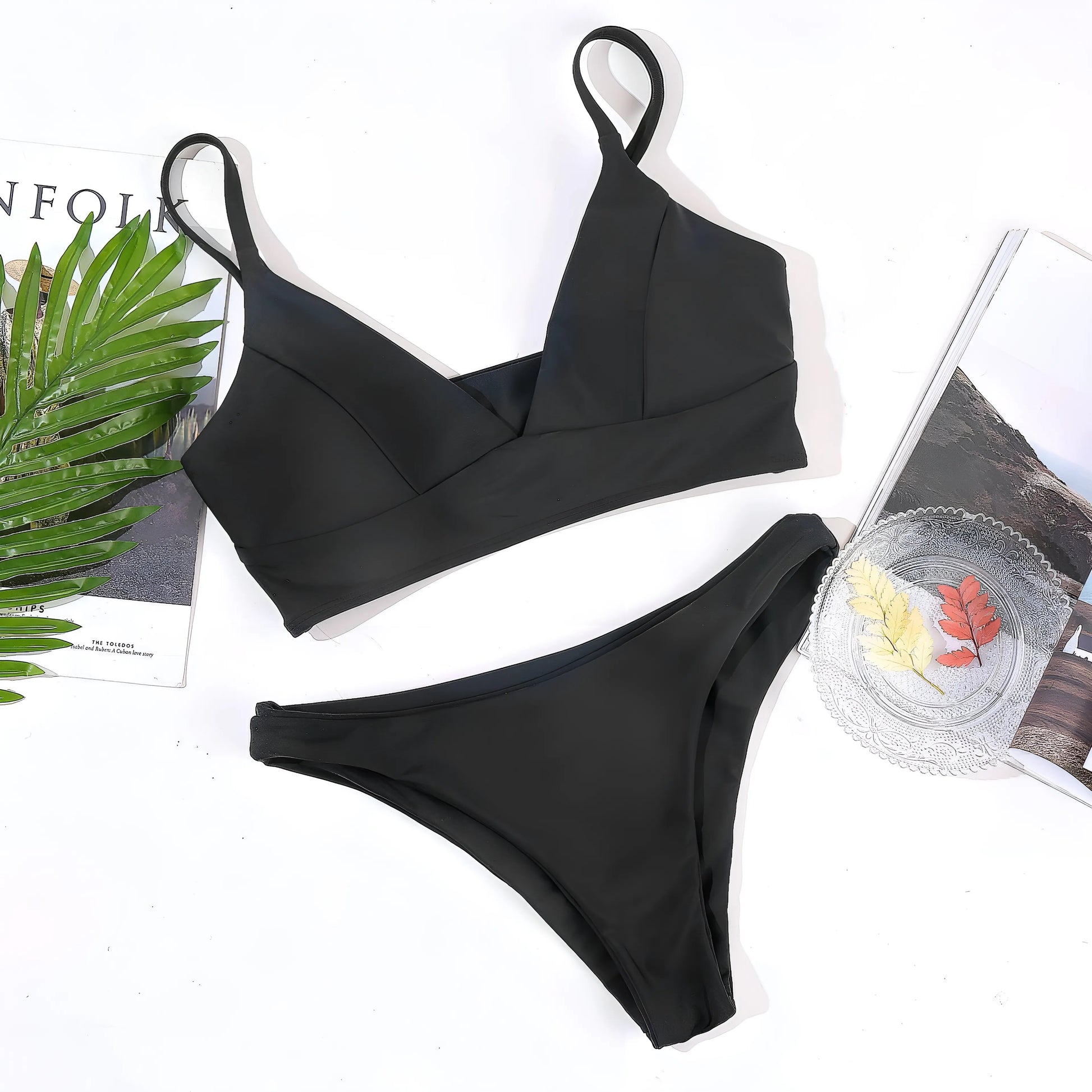  Maillot de bain deux pièces avec fines bretelles