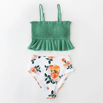 Maillot de bain deux pièces bikini avec volants