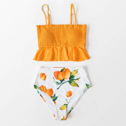 Maillot de bain deux pièces bikini avec volants