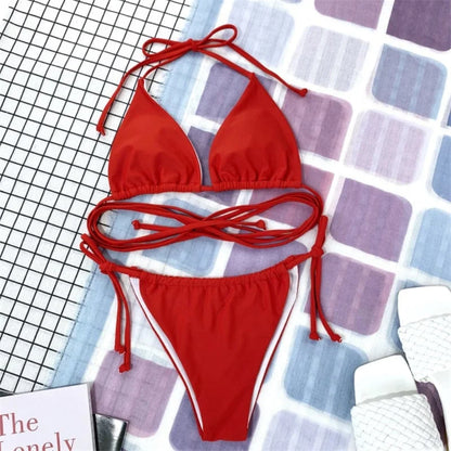 Maillot de bain deux pièces classique - rouge / s