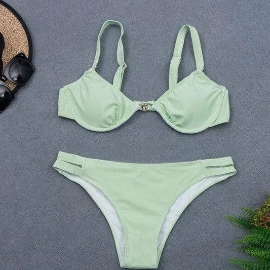 Maillot de bain deux pièces vert menthe - vert / s