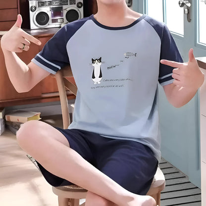 Marine Pyjamas pour hommes à motifs