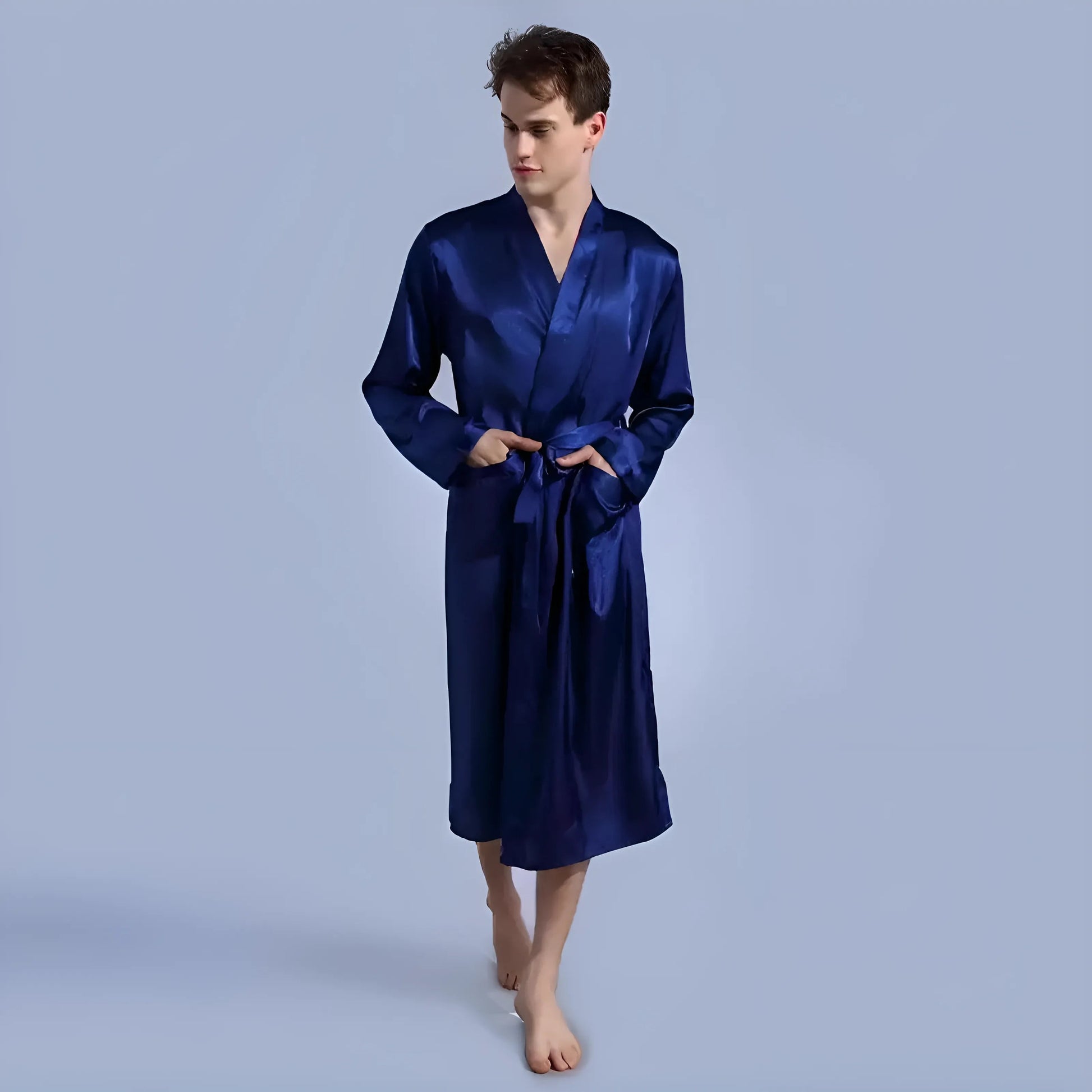 Marine Robe en satin pour hommes