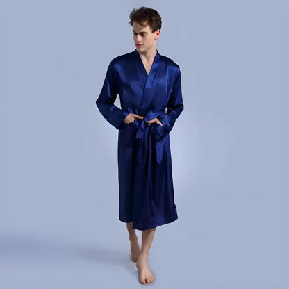Marine Robe en satin pour hommes