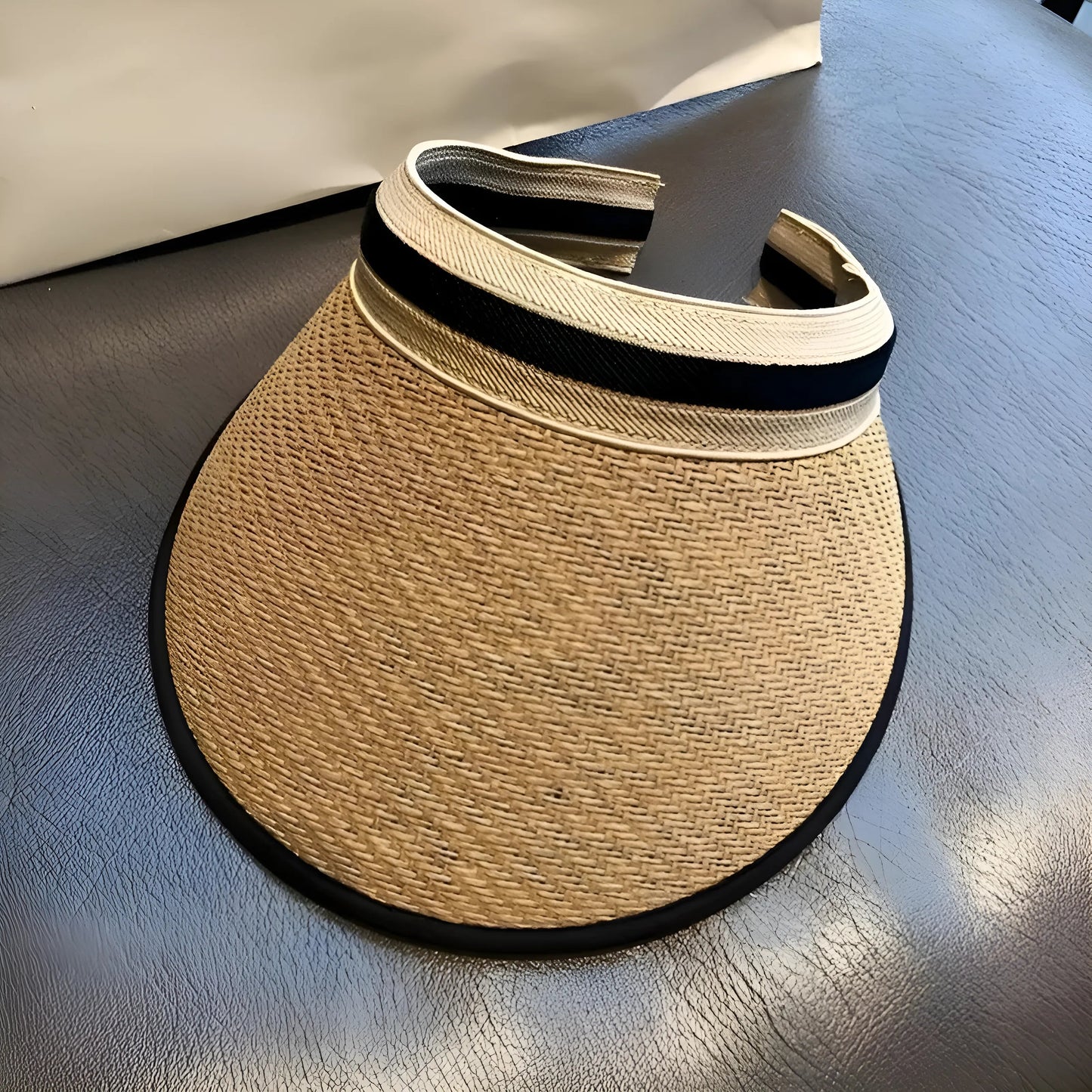 Marron Chapeau de soleil en paille
