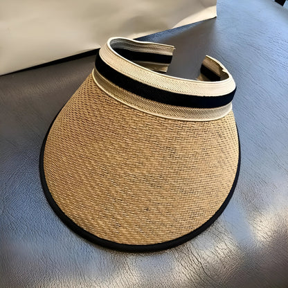 Marron Chapeau de soleil en paille