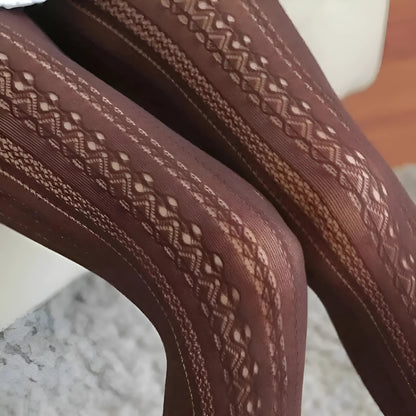 Marron Collants ajourés pour femmes