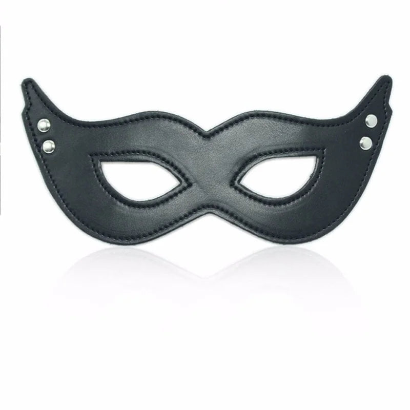 Masque en cuir simple - noir / universel