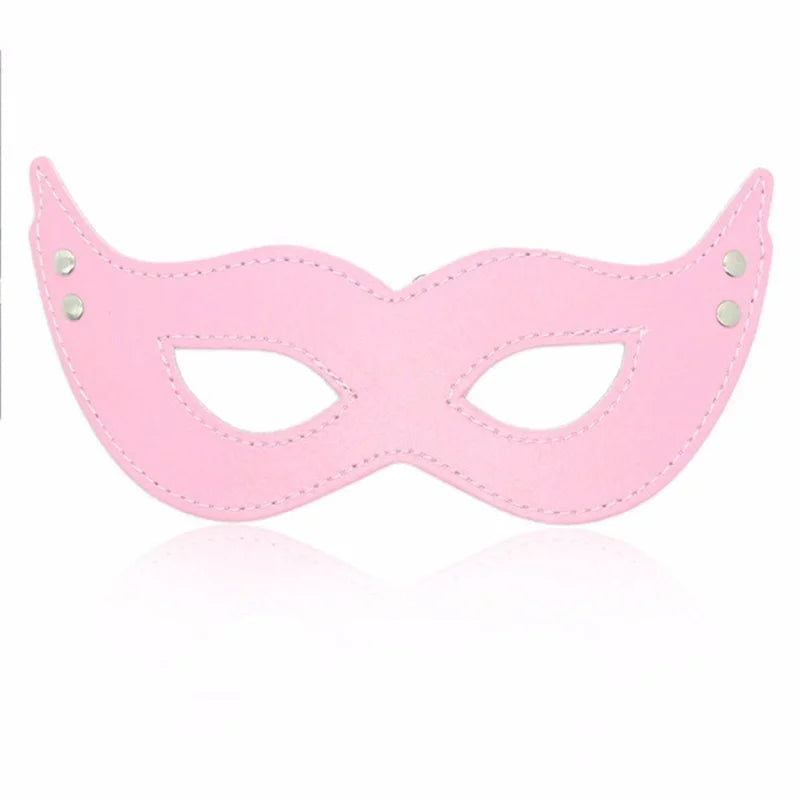 Masque en cuir simple - rose / universel