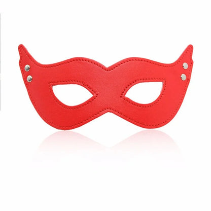 Masque en cuir simple - rouge / universel