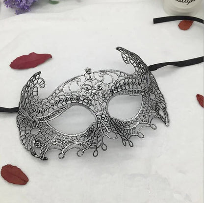 Masque en dentelle - argent / universel