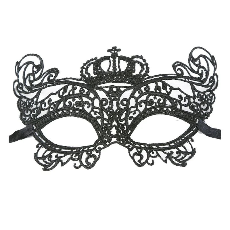 Masque en dentelle - noir / universel