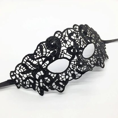 Masque en dentelle - noir / universel