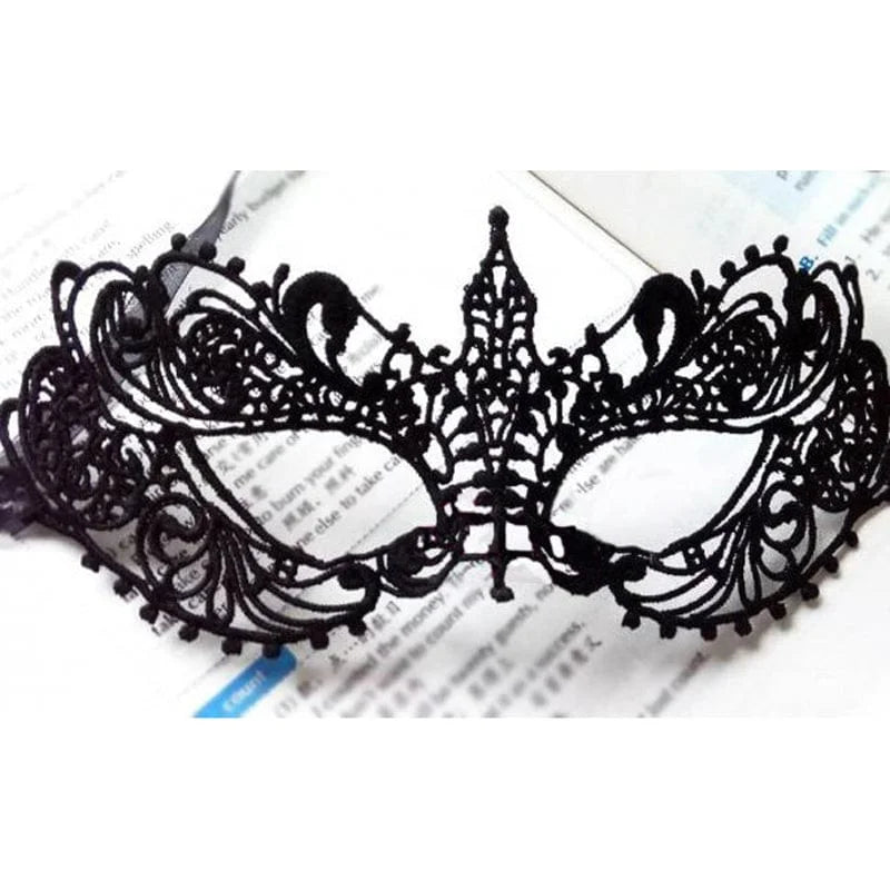 Masque en dentelle - noir / universel