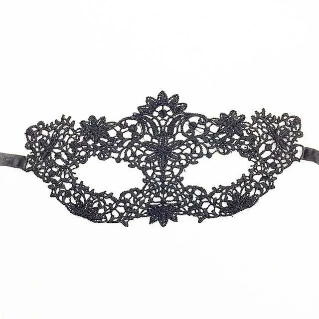 Masque en dentelle - noir / universel