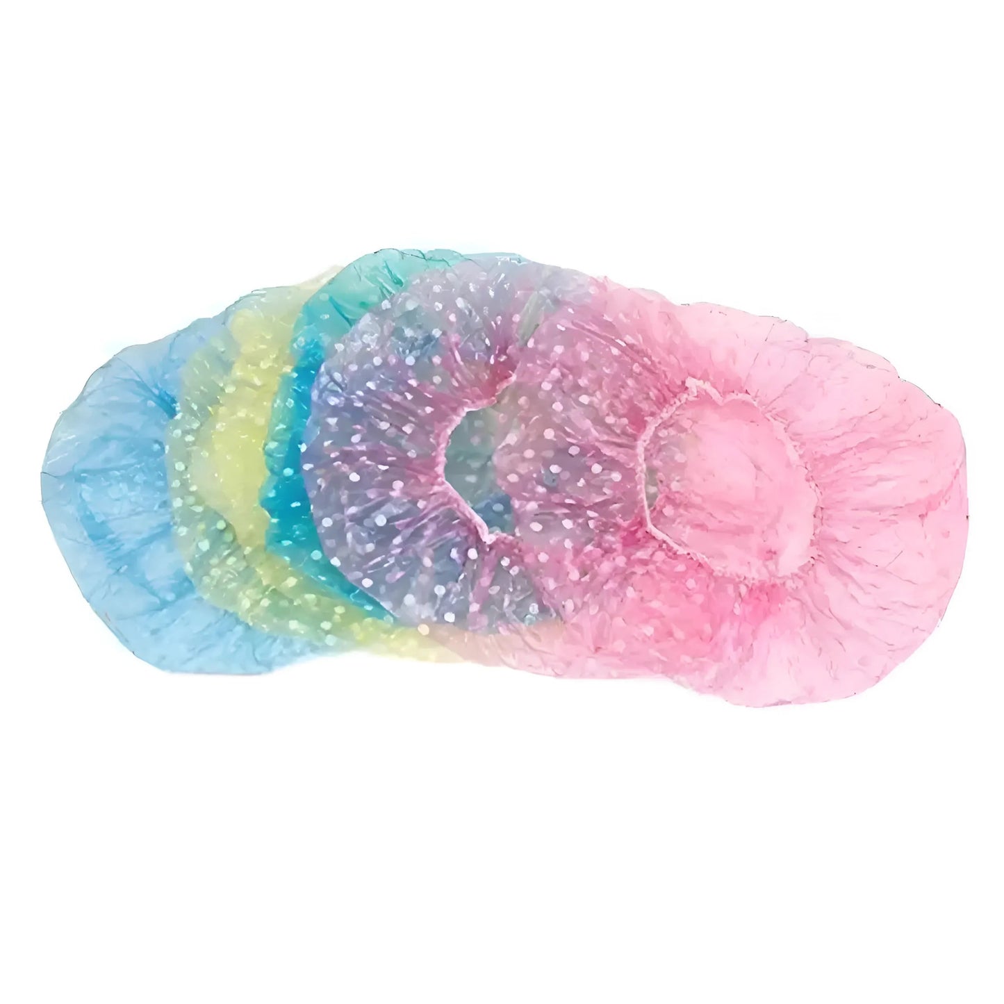 Multicolore Pack de six bonnets de douche