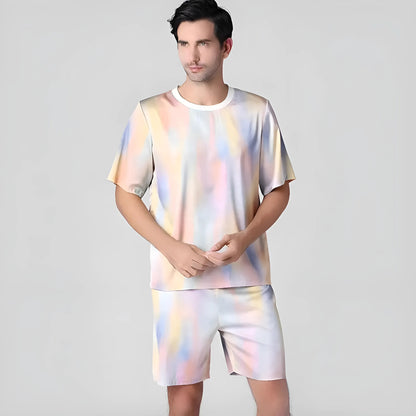 Multicolore Pyjamas pour hommes en tie-dye