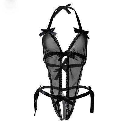 Noir Body en dentelle avec dos ouvert