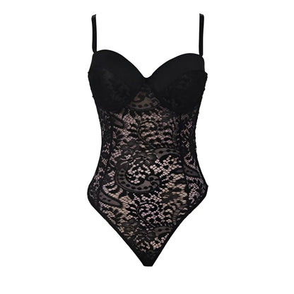 Noir Body en dentelle grande taille