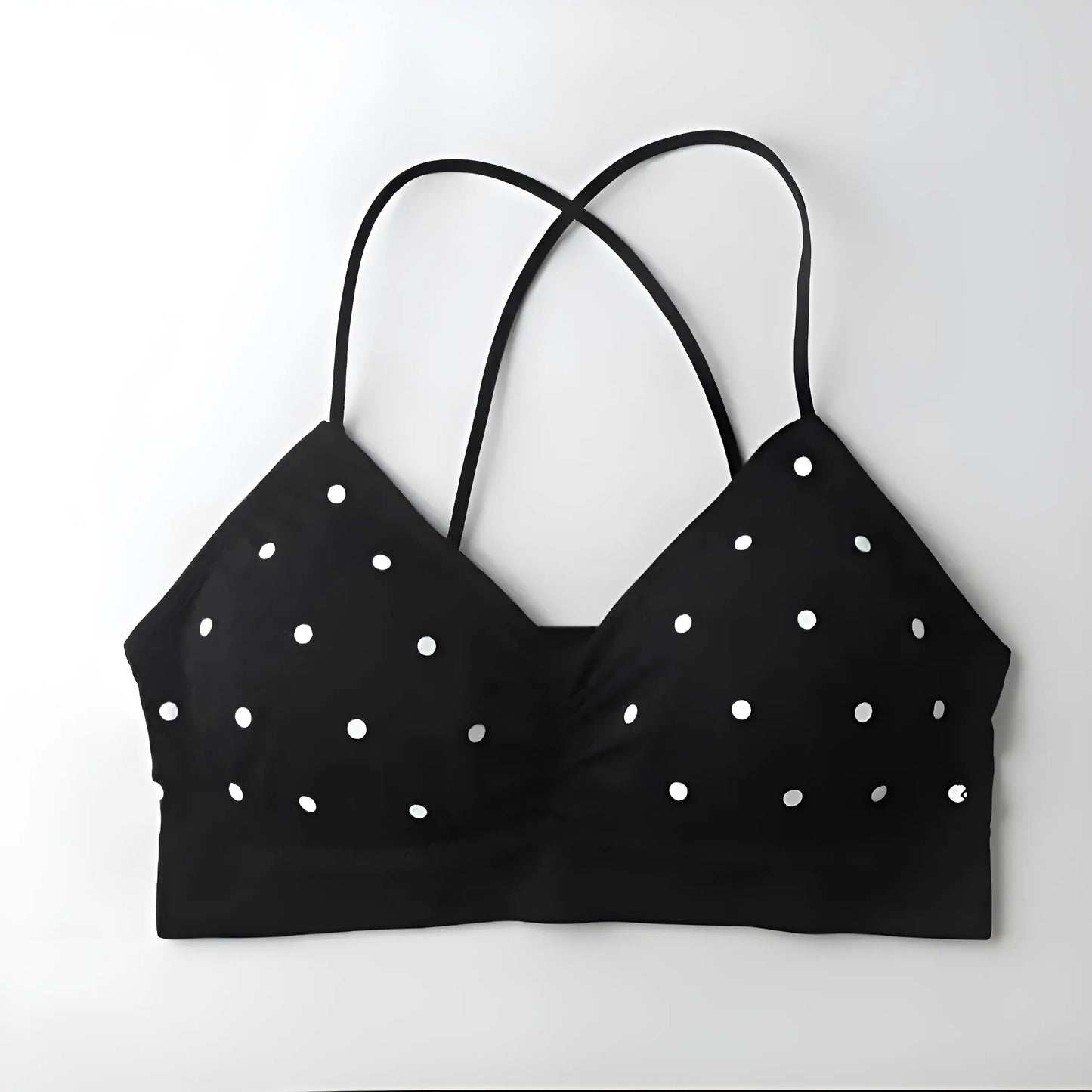 Noir Bralette à pois