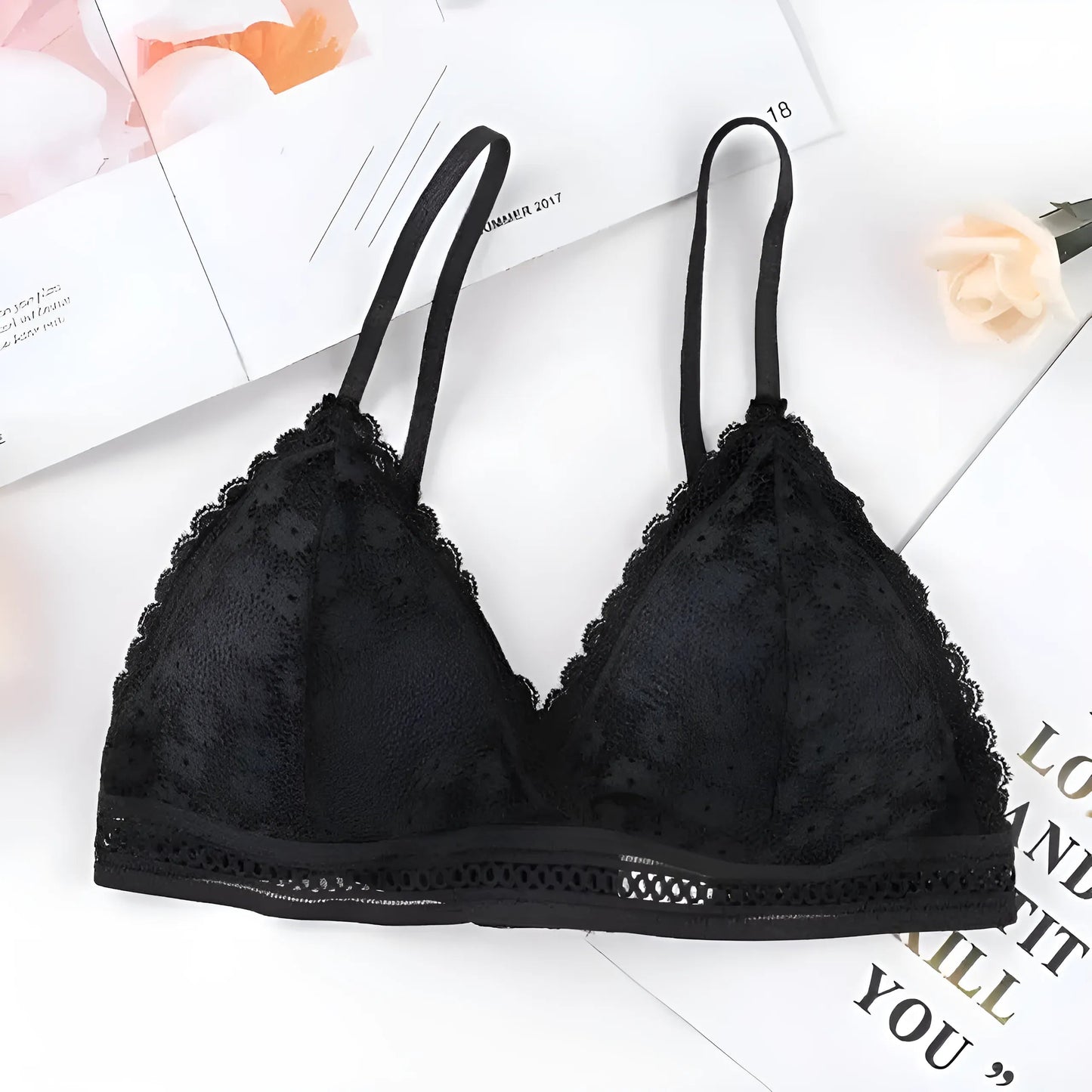 Noir Bralette en dentelle